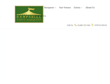 Tablet Screenshot of hampshirepartymarquees.com